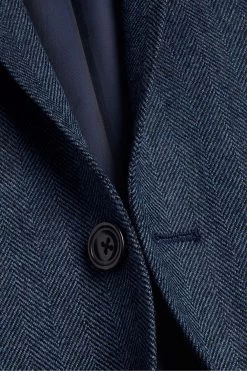Charles Tyrwhitt Herringbone Wool Texture Slim Fit Jacket