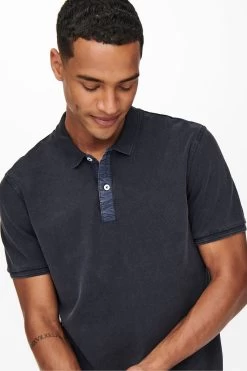 Only & Sons Short Sleeve Cotton Polo Shirt -Fashion Men Shop K56405s3