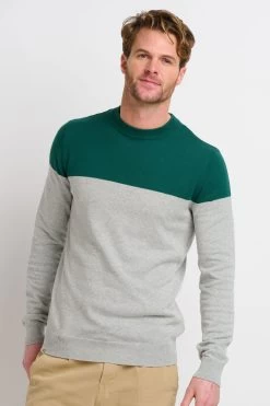 Brakeburn Colour Block Crew Neck Jumper