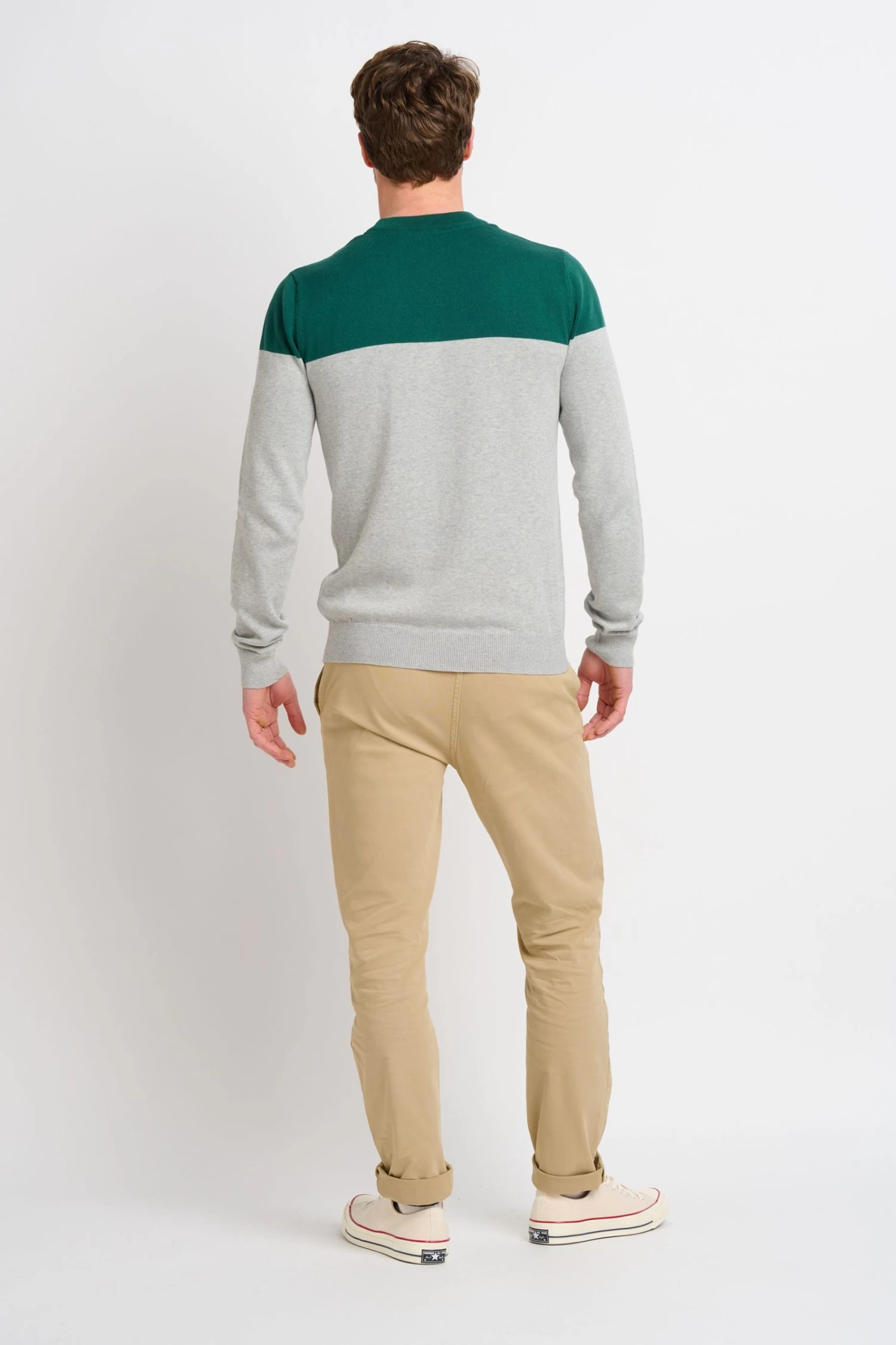 Brakeburn Colour Block Crew Neck Jumper 4 Brakeburn Colour Block Crew Neck Jumper - Image 2