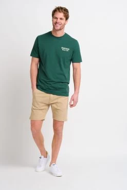 Brakeburn Landscape Lino Green Tee -Fashion Men Shop K56449s4