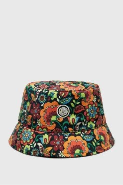 Pretty Green Orange Avalon Paisley Reversible Bucket Hat