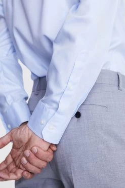 MOSS Tailored Fit Sky Twill Zero Iron Shirt 8 MOSS Tailored Fit Sky Twill Zero Iron Shirt -Fashion Men Shop M47087s2