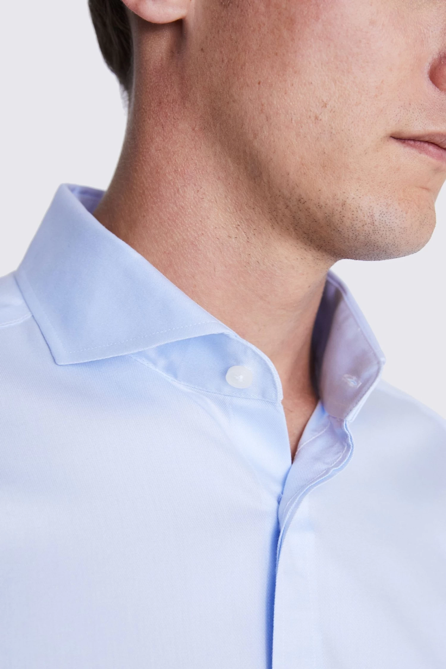 MOSS Tailored Fit Sky Twill Zero Iron Shirt 5 MOSS Tailored Fit Sky Twill Zero Iron Shirt - Image 3