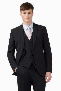 Ted Baker Premium Black Panama Slim Suit: Jacket