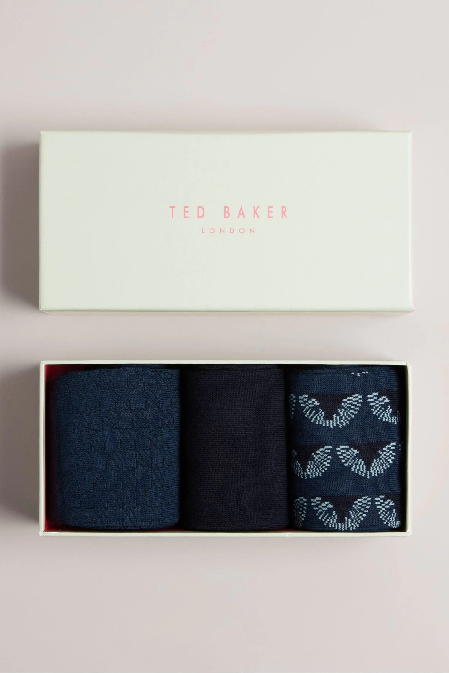 Ted Baker Natural Assorted Socks 3 Pack 3 Ted Baker Natural Assorted Socks 3 Pack