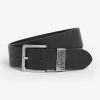Armani Exchange Black Keeper Leather Belt