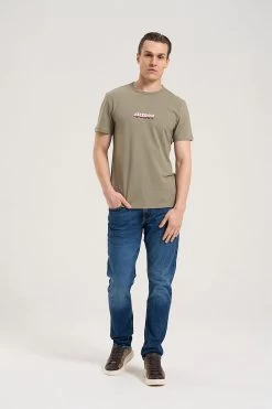 Guess Green Maksim Crew Neck Short Sleeve T-Shirt -Fashion Men Shop M63 362s3