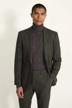 MOSS Tailored Fit Pine Herringbone Suit: Jacket