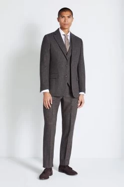 MOSS Tailored Fit Pine Herringbone Suit: Jacket -Fashion Men Shop M72 040s5