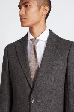 MOSS Tailored Fit Pine Herringbone Suit: Jacket -Fashion Men Shop M72 040s6