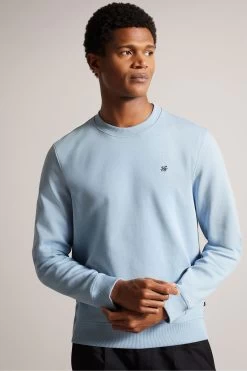Ted Baker Blue Pitney Long Sleeved Regular Embroidered Sweatshirt