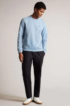 Ted Baker Blue Pitney Long Sleeved Regular Embroidered Sweatshirt -Fashion Men Shop M87886s3