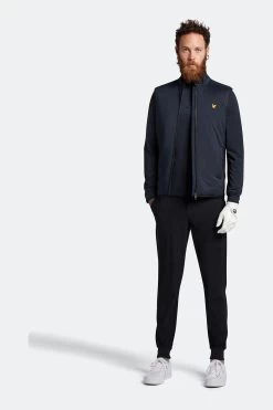 Lyle & Scott Blue Tech 1/4 Zip Midlayer Jumper -Fashion Men Shop M88266s3