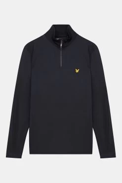 Lyle & Scott Blue Tech 1/4 Zip Midlayer Jumper -Fashion Men Shop M88266s5