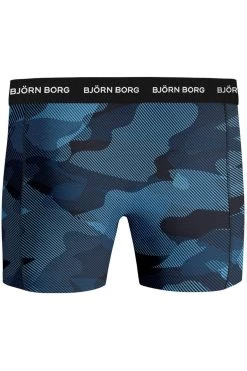 Bjorn Borg Blue Cotton Stretch Boxer 3 Pack -Fashion Men Shop M93245s5