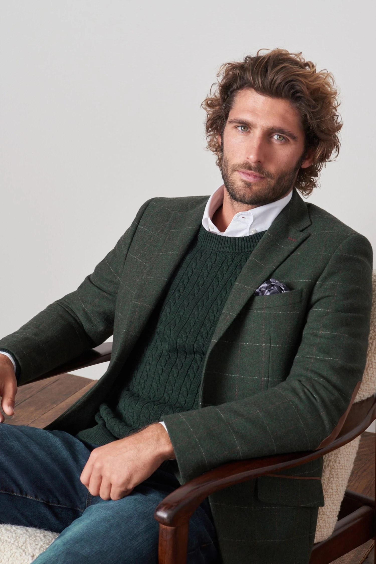 Next Herringbone Check Wool Blend Blazer 6 Next Herringbone Check Wool Blend Blazer - Image 4