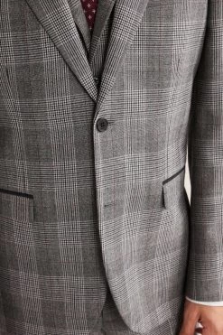 Next Grey Nova Fides Tailored Fit Check Suit: Jacket -Fashion Men Shop M97 502s4