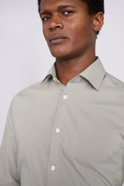 MOSS Tailored Fit Green Performance Stretch Shirt -Fashion Men Shop N02263s3