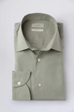 MOSS Tailored Fit Green Performance Stretch Shirt -Fashion Men Shop N02263s4