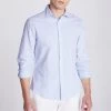 MOSS Tailored Fit Blue Stripe Lightweight Shirt -Fashion Men Shop N02325s