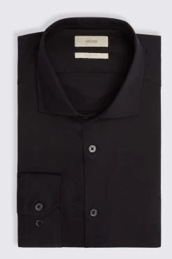 MOSS Regular Fit Stretch Navy Blue Shirt -Fashion Men Shop N02339s4