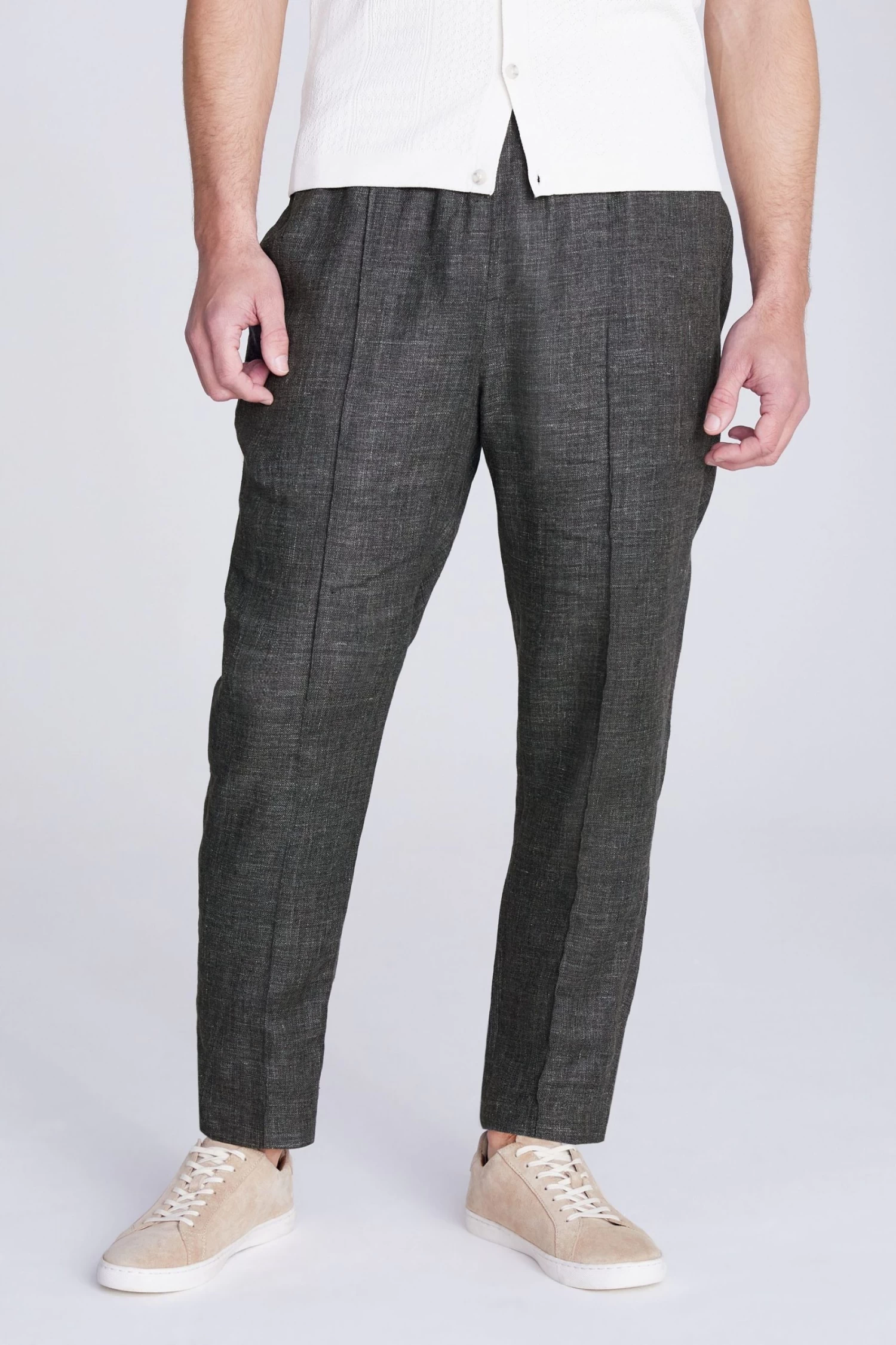 MOSS Green Linen Chill Joggers 3 MOSS Green Linen Chill Joggers