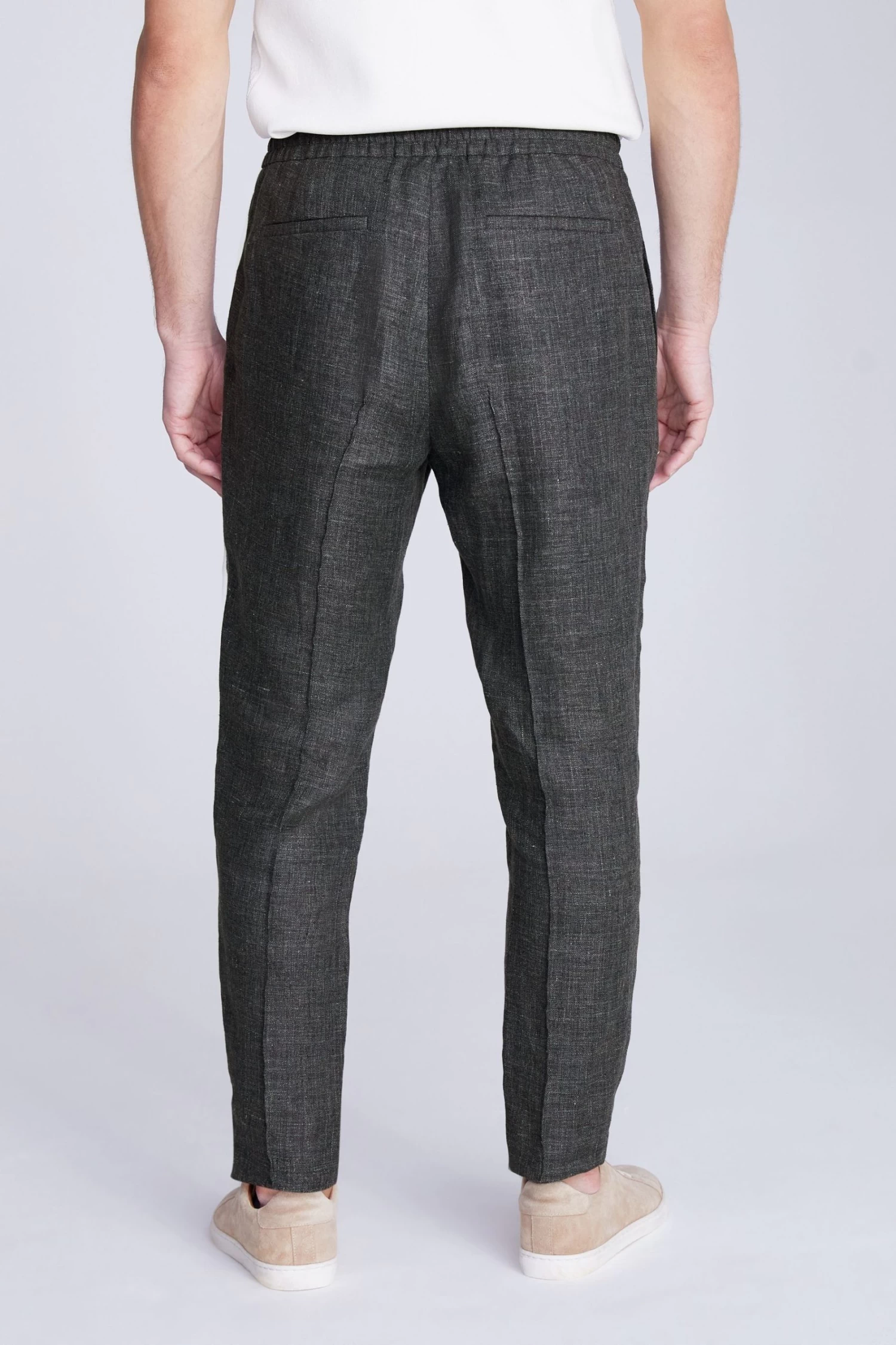 MOSS Green Linen Chill Joggers 4 MOSS Green Linen Chill Joggers - Image 2