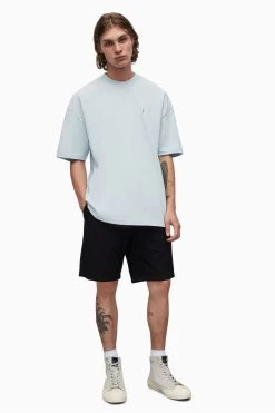 AllSaints Blue Harding Crew T-Shirt -Fashion Men Shop N05797s3