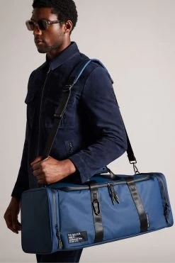 Ted Baker Blue Hyke Rubberised Holdall -Fashion Men Shop N32323s5