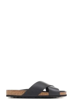 Jones Bootmaker Leather Mule Black Sandals