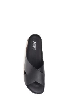 Jones Bootmaker Leather Mule Black Sandals -Fashion Men Shop N37323s3