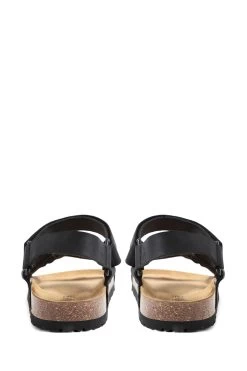 Jones Bootmaker Leather Strappy Black Sandals -Fashion Men Shop N37325s4