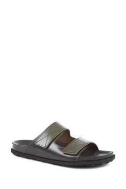 Jones Bootmaker Green Wetherby Double Strap Sandals -Fashion Men Shop N37351s2