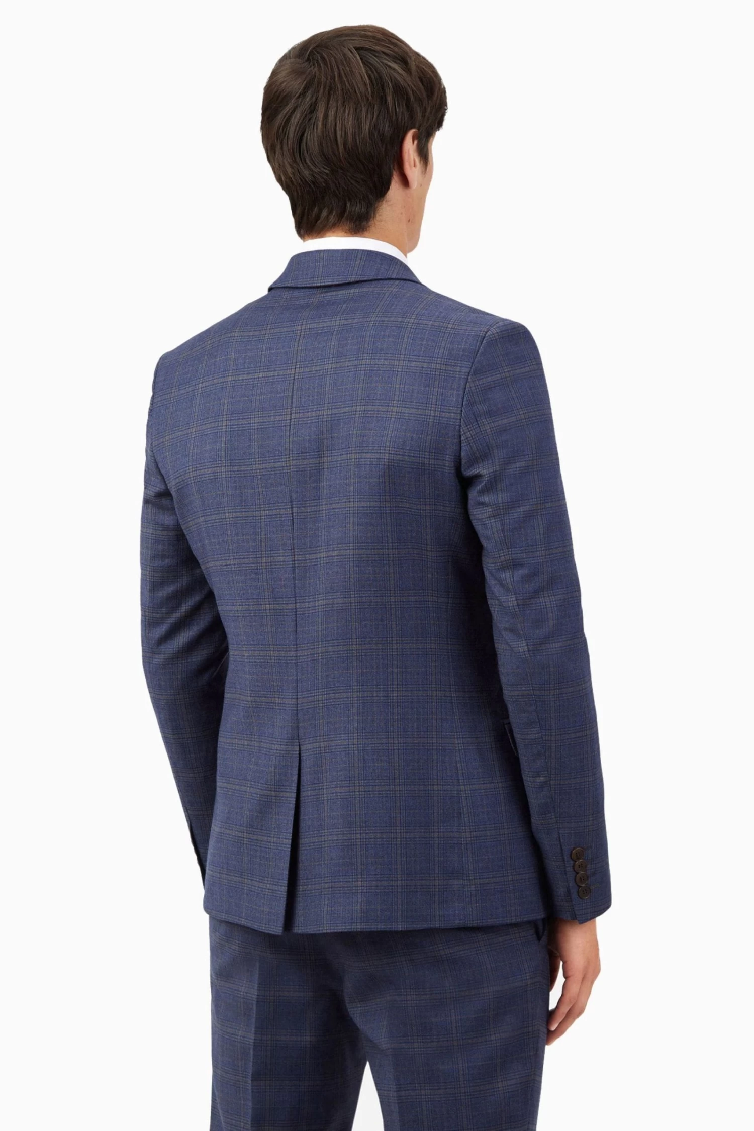 Ted Baker Tailoring Blue Check Slim Suit: Jacket 4 Ted Baker Tailoring Blue Check Slim Suit: Jacket - Image 2