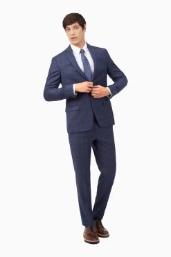 Ted Baker Tailoring Blue Check Slim Suit: Jacket 10 Ted Baker Tailoring Blue Check Slim Suit: Jacket -Fashion Men Shop N43835s3