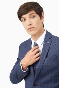 Ted Baker Tailoring Blue Check Slim Suit: Jacket 11 Ted Baker Tailoring Blue Check Slim Suit: Jacket -Fashion Men Shop N43835s4