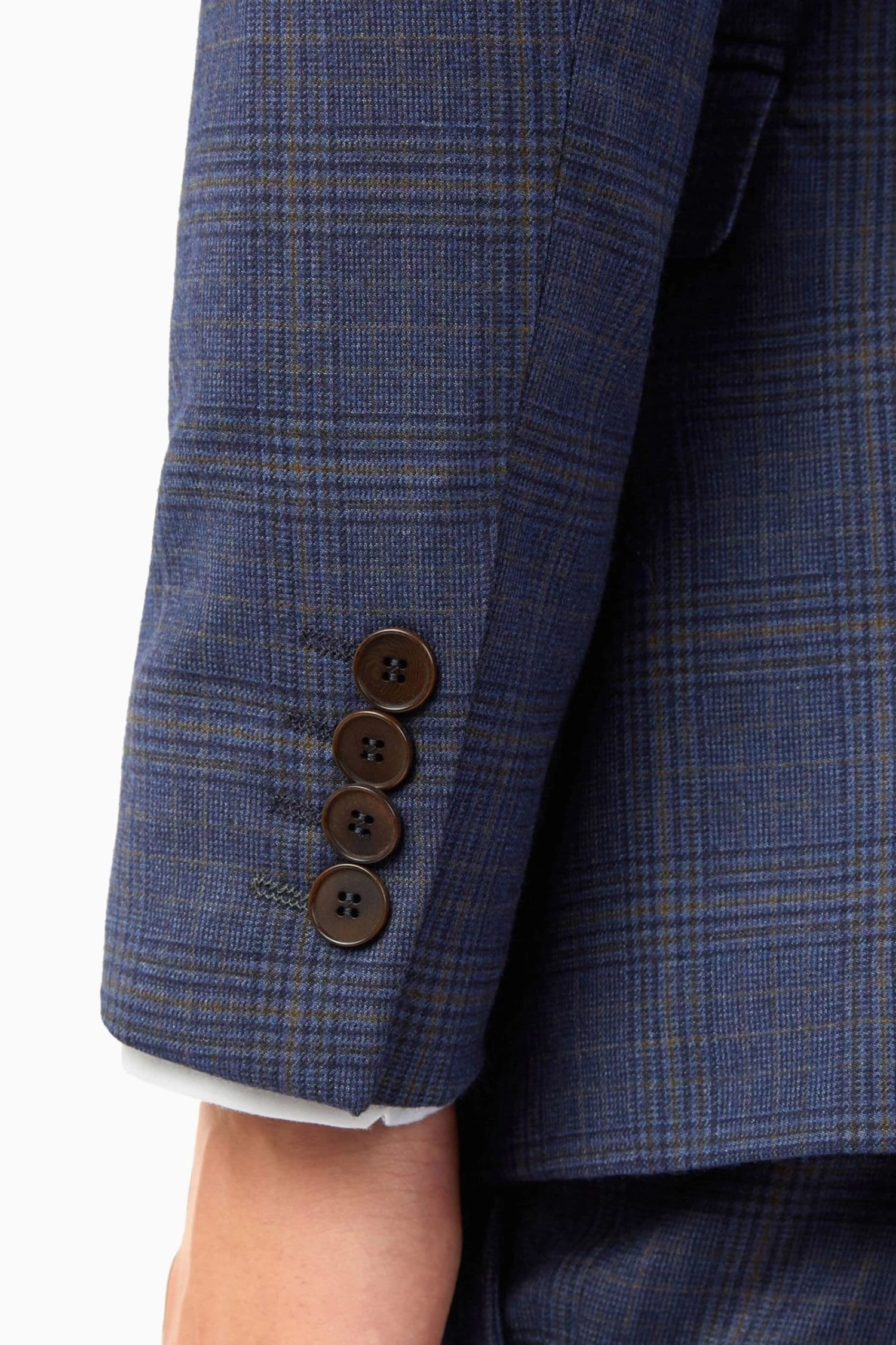 Ted Baker Tailoring Blue Check Slim Suit: Jacket 8 Ted Baker Tailoring Blue Check Slim Suit: Jacket - Image 6