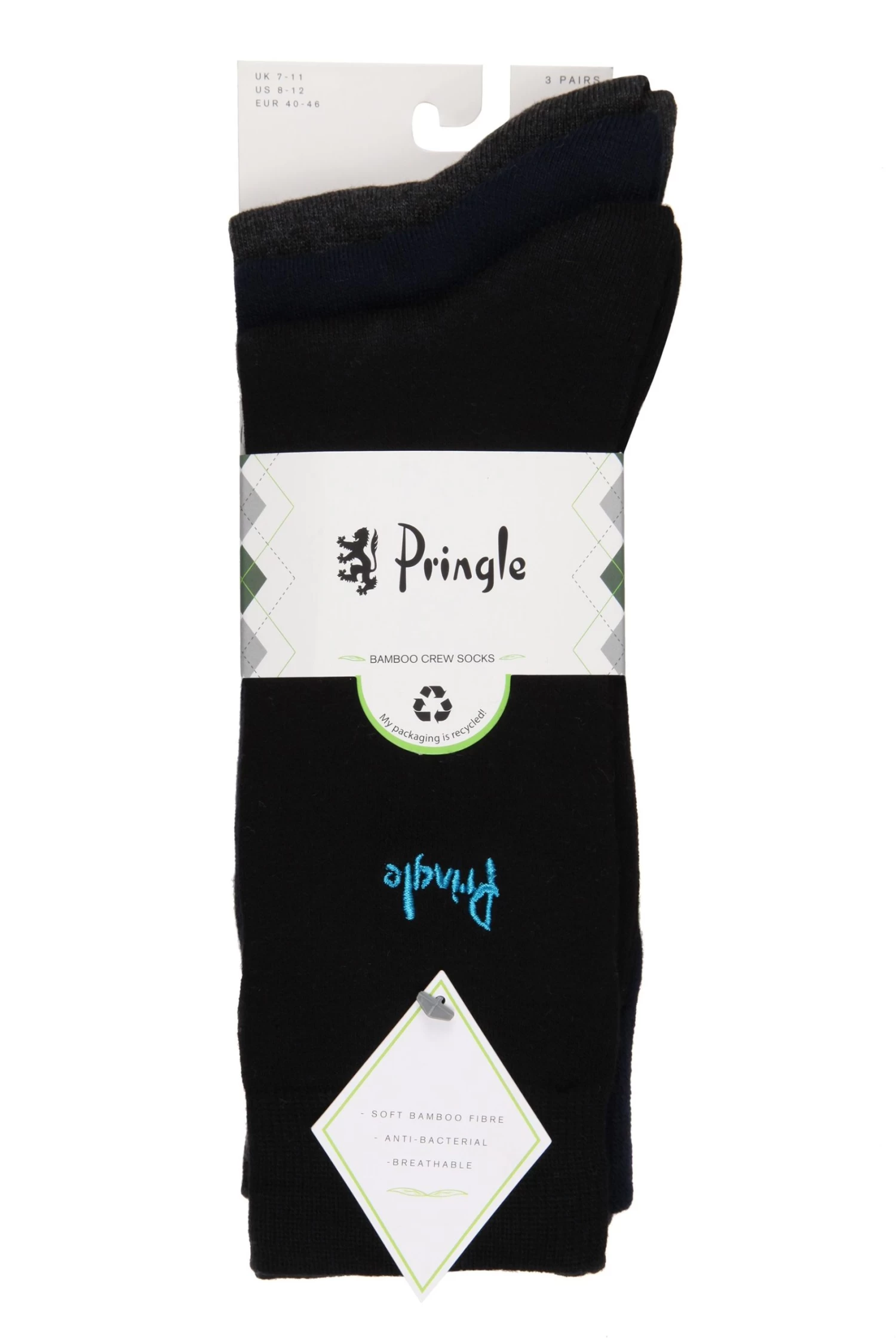 Pringle 3Pk Bamboo Socks 3 Pringle 3Pk Bamboo Socks
