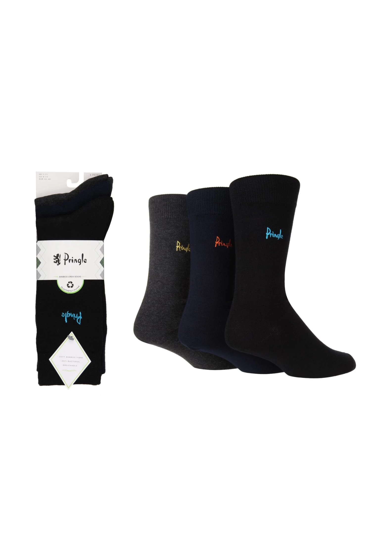 Pringle 3Pk Bamboo Socks 4 Pringle 3Pk Bamboo Socks - Image 2