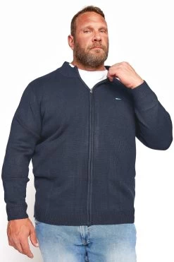 BadRhino Big & Tall Essential Full Zip Knitted Jumper