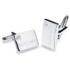 Ivory & Co Best Man Rhodium Crystal Engraved Cufflinks -Fashion Men Shop Q14159s