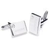 Ivory & Co Usher Rhodium Crystal Engraved Cufflinks -Fashion Men Shop Q14160s