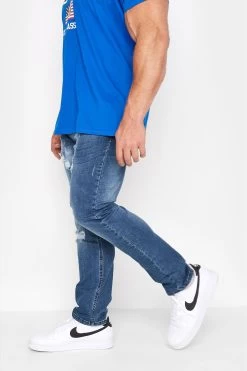 BadRhino Big & Tall Ripped Stretch Jeans