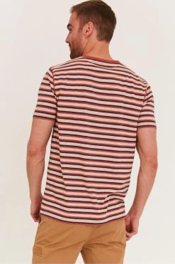 FatFace Red Stripe T-Shirts 3 Pack -Fashion Men Shop T04443s3