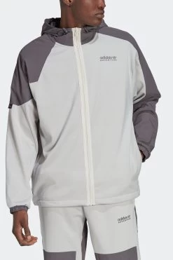 Adidas Originals Grey Adventure Winter Fabric Mix Hoodie -Fashion Men Shop T14645s3