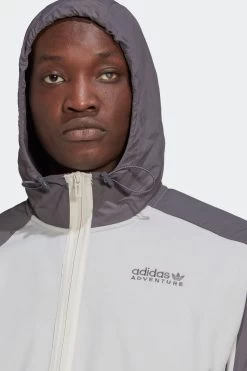 Adidas Originals Grey Adventure Winter Fabric Mix Hoodie -Fashion Men Shop T14645s4