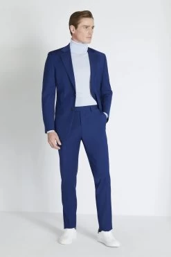 MOSS Tailored Fit Royal Blue Suit: Jacket -Fashion Men Shop T16 680s3
