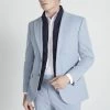 MOSS Tailored Fit Light Blue Flannel Suit: Jacket -Fashion Men Shop T16 775s