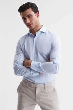 Reiss Storm Cotton Twill Slim Fit Shirt